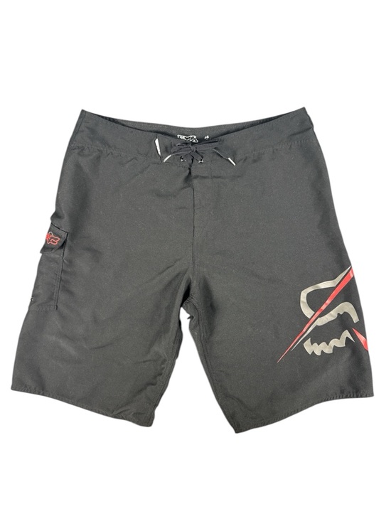 Fox Other - Fox Racing Black Board Shorts Men’s 36 Fox Head Graphic Surf Swim Trunks